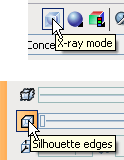 x-ray mode & Silhouette Edges