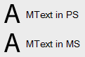 Mtext palette buttons