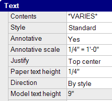 Text options