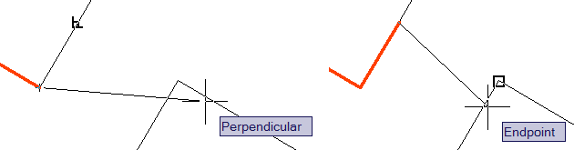 Using snap to perpendicular
