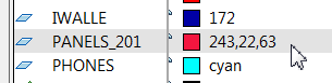 Layer color using RGB