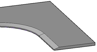 Solid object with a chamfer