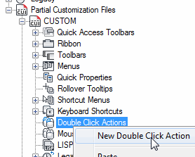 Double-click actions