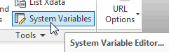 System Variables button