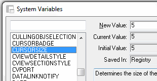 Editing system variables