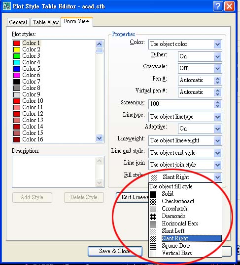 fill style in plot style AutoCAD General AutoCAD Forums