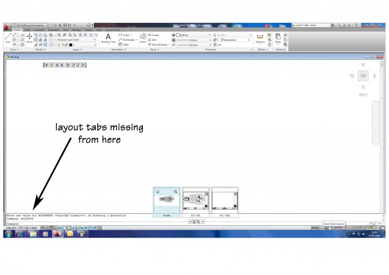 layout tabs disappeared AutoCAD Drawing Management & Output AutoCAD