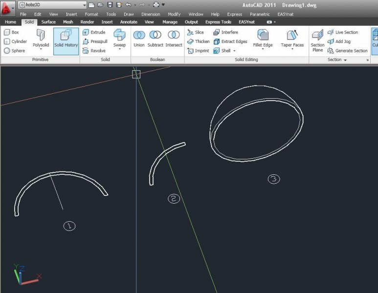 Как нарисовать трубу в автокаде 3d