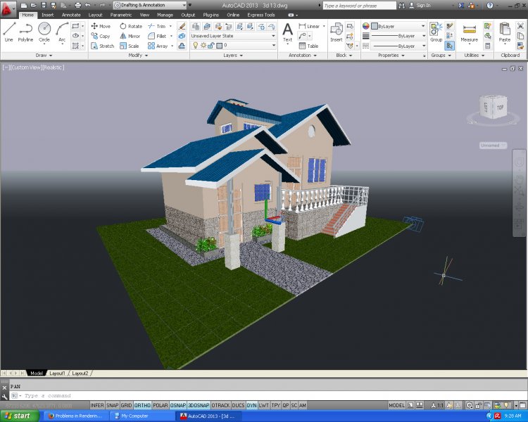 Problems in Rendering in AutoCad 2013 - AutoCAD 3D Modelling ...