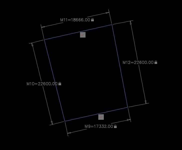 Create/ draw a rectangle from 4 lines with fixed length - AutoCAD ...