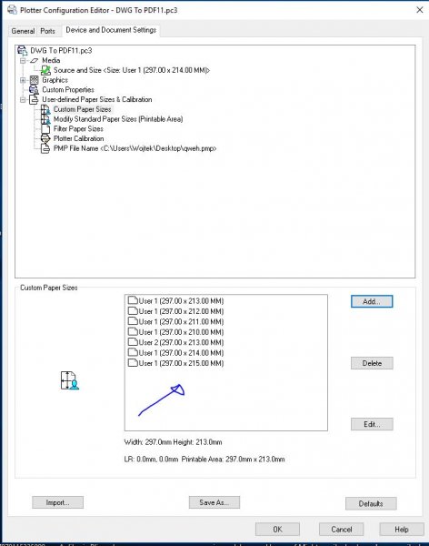 add-many-different-paper-sizes-in-printer-autocad-autolisp-visual