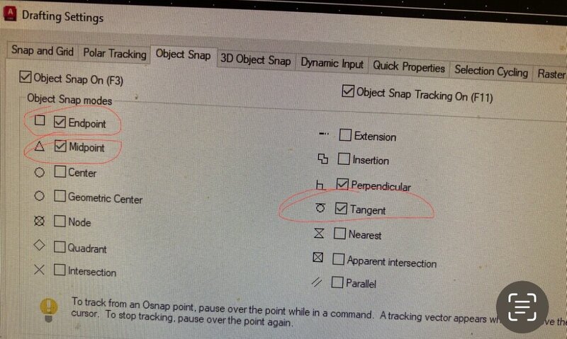 Object snaps didn’t stay as preset - AutoCAD 2D Drafting, Object ...