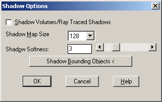 Shadow Options dialogue box