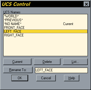UCS Control Dialogue Box